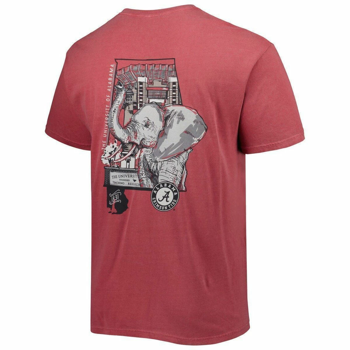 Image One Men's Crimson Alabama Crimson Tide Hyperlocal Elephant T-Shirt 6 Image One Men's Crimson Alabama Crimson Tide Hyperlocal Elephant T-Shirt - Image 4