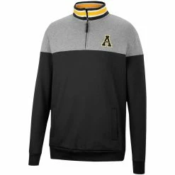 Colosseum Men's Heathered Gray/Black Appalachian State Mountaineers Be The Ball Quarter-Zip Top -Nike Sales Store DSCO1145696329 1007 ALT2