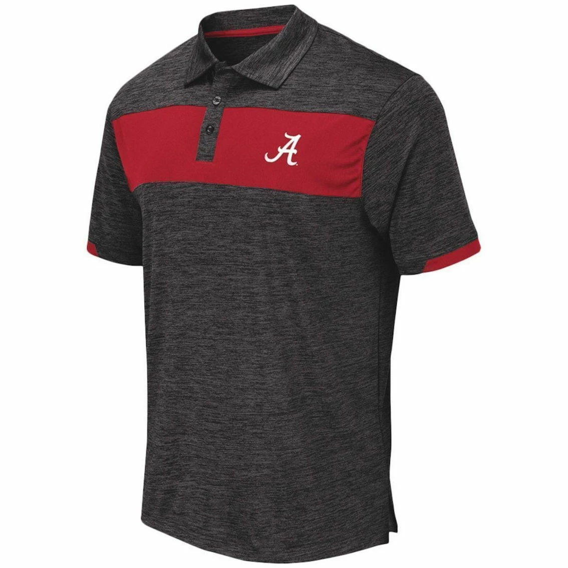 Colosseum Men's Black Alabama Crimson Tide Nelson Polo 5 Colosseum Men's Black Alabama Crimson Tide Nelson Polo - Image 3