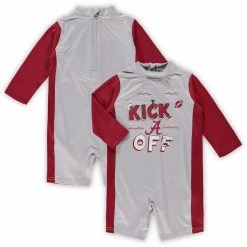 Outerstuff Infant Gray/Crimson Alabama Crimson Tide Wave Runner Wetsuit