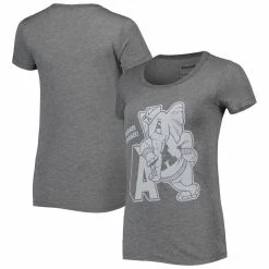 Homefield Women's Heathered Gray Alabama Crimson Tide Vintage Rammer Jammer Tri-Blend T-Shirt