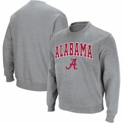 Colosseum Men's Heathered Gray Alabama Crimson Tide Arch & Logo Crew Neck Sweatshirt 7 Colosseum Men's Heathered Gray Alabama Crimson Tide Arch & Logo Crew Neck Sweatshirt -Nike Sales Store DSCO1146345551 1927 ALT1