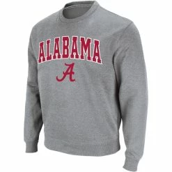 Colosseum Men's Heathered Gray Alabama Crimson Tide Arch & Logo Crew Neck Sweatshirt 8 Colosseum Men's Heathered Gray Alabama Crimson Tide Arch & Logo Crew Neck Sweatshirt -Nike Sales Store DSCO1146345551 1927 ALT2