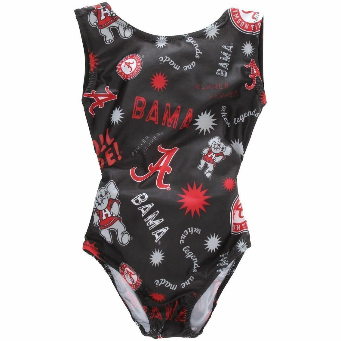 Foxy's Leotards Girls Youth Black Alabama Crimson Tide Leotard 3 Foxy's Leotards Girls Youth Black Alabama Crimson Tide Leotard