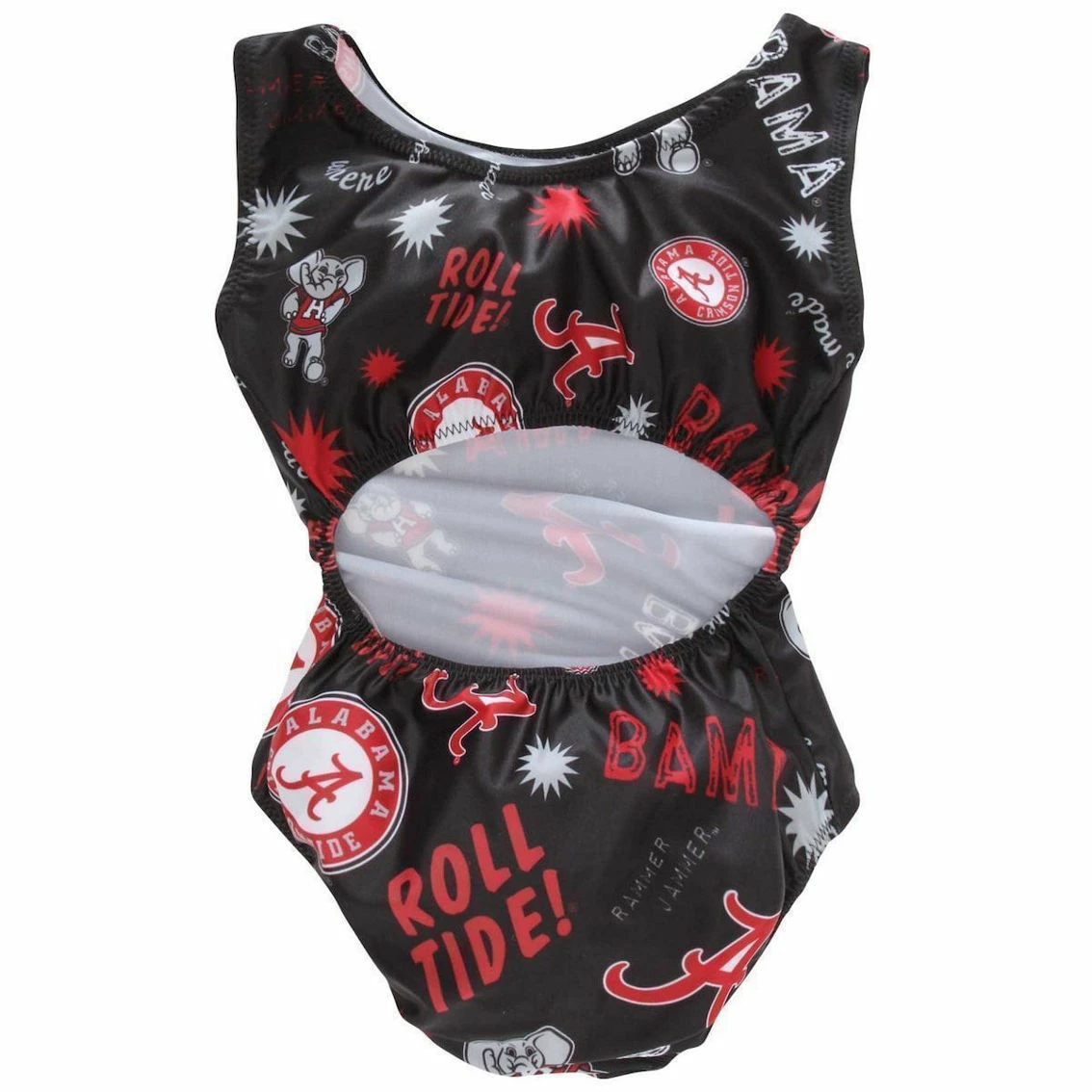 Foxy's Leotards Girls Youth Black Alabama Crimson Tide Leotard 5 Foxy's Leotards Girls Youth Black Alabama Crimson Tide Leotard - Image 3