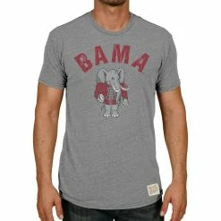 Original Retro Brand Men's Heathered Gray Alabama Crimson Tide Vintage Tri-Blend T-Shirt