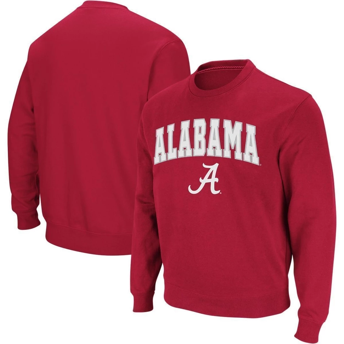 Colosseum Men's Crimson Alabama Crimson Tide Arch & Logo Crew Neck Sweatshirt 4 Colosseum Men's Crimson Alabama Crimson Tide Arch & Logo Crew Neck Sweatshirt - Image 2