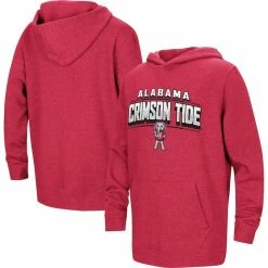 Colosseum Youth Heather Crimson Alabama Crimson Tide Sunrise Core Pullover Hoodie