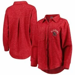 Gameday Couture Women's Crimson Alabama Crimson Tide Switch It Up Tri-Blend Button-Up Shacket