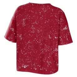 WEAR By Erin Andrews Women's Crimson Alabama Crimson Tide Bleach Wash Splatter Notch Neck T-Shirt -Nike Sales Store DSCO1147075759 2840 ALT3