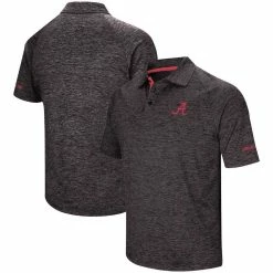 Colosseum Men's Black Alabama Crimson Tide Big & Tall Down Swing Polo