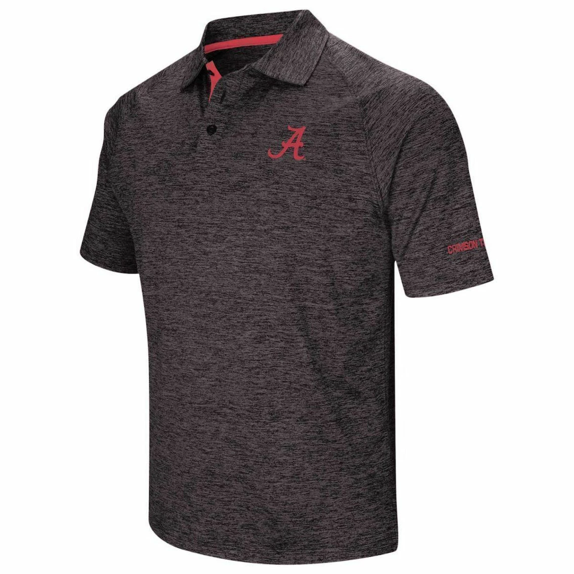 Colosseum Men's Black Alabama Crimson Tide Big & Tall Down Swing Polo 5 Colosseum Men's Black Alabama Crimson Tide Big & Tall Down Swing Polo - Image 3