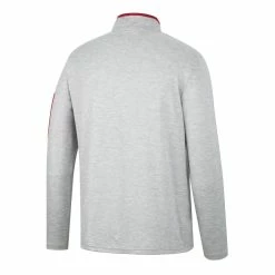 Colosseum Men's Heathered Gray/Crimson Alabama Crimson Tide Country Club Windshirt Quarter-Zip Jacket -Nike Sales Store DSCO1148301083 1927 ALT3