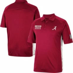 Colosseum Men's Crimson Alabama Crimson Tide OHT Military Appreciation Snow Camo Raglan Polo
