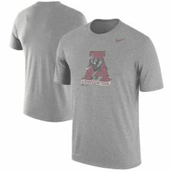 Nike Men's Heathered Gray Alabama Crimson Tide Vintage Logo Performance T-Shirt