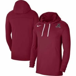 Nike Men's Crimson Alabama Crimson Tide Off-Field Performance Long Sleeve Hoodie T-Shirt