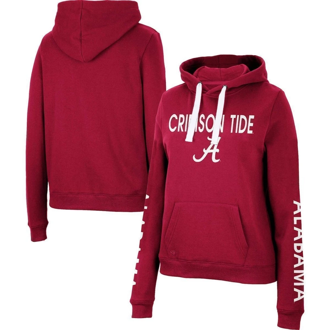Colosseum Women's Cardinal Alabama Crimson Tide 3-Hit Pullover Sweatshirt 3 Colosseum Women's Cardinal Alabama Crimson Tide 3-Hit Pullover Sweatshirt