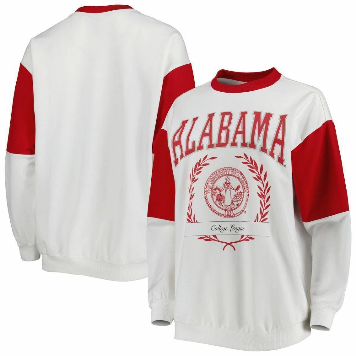 Gameday Couture Women's White Alabama Crimson Tide It's A Vibe Dolman Pullover Sweatshirt 3 Gameday Couture Women's White Alabama Crimson Tide It's A Vibe Dolman Pullover Sweatshirt