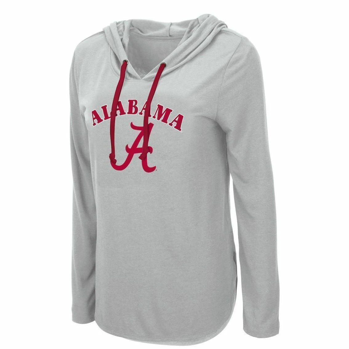 Colosseum Women's Heathered Gray Alabama Crimson Tide My Lover Long Sleeve Hoodie T-Shirt 5 Colosseum Women's Heathered Gray Alabama Crimson Tide My Lover Long Sleeve Hoodie T-Shirt - Image 3