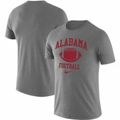 Nike Men's Heathered Gray Alabama Crimson Tide Retro Football Lockup Legend Performance T-Shirt