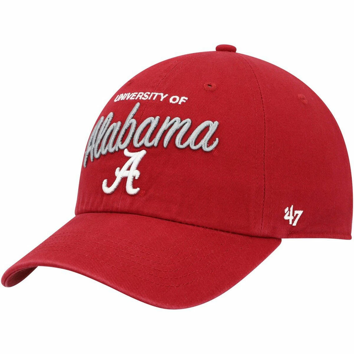 Women's '47 Crimson Alabama Crimson Tide Phoebe Clean Up Adjustable Hat 3 Women's '47 Crimson Alabama Crimson Tide Phoebe Clean Up Adjustable Hat