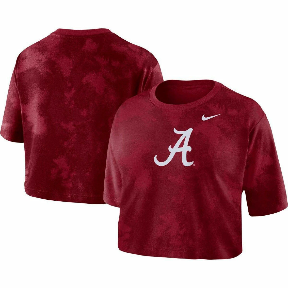Nike Women's Crimson Alabama Crimson Tide Tie-Dye Cropped T-Shirt 4 Nike Women's Crimson Alabama Crimson Tide Tie-Dye Cropped T-Shirt - Image 2