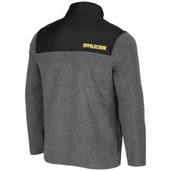 Colosseum Men's Heathered Charcoal/Black Appalachian State Mountaineers Huff Snap Pullover -Nike Sales Store DSCO1148306561 CKZW ALT3