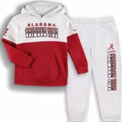 Nike Sales 36 Outerstuff Preschool Heather Gray/Crimson Alabama Crimson Tide Playmaker Pullover Hoodie & Pants Set