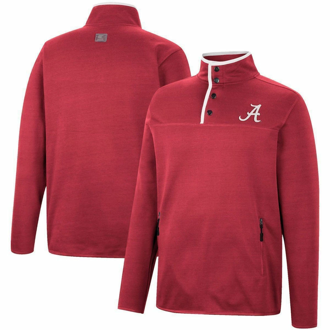 Men's Colosseum Crimson Alabama Crimson Tide Rebound Quarter-Snap Jacket 3 Men's Colosseum Crimson Alabama Crimson Tide Rebound Quarter-Snap Jacket