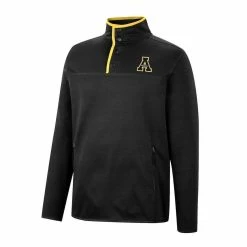 Men's Colosseum Black Appalachian State Mountaineers Rebound Quarter-Snap Jacket -Nike Sales Store DSCO1148310054 1007 ALT2
