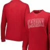 Women's Pressbox Crimson Alabama Crimson Tide Surf Plus Size Southlawn Waffle-Knit Thermal Tri-Blend Long Sleeve T-Shirt -Nike Sales Store DSCO1148312983 2840