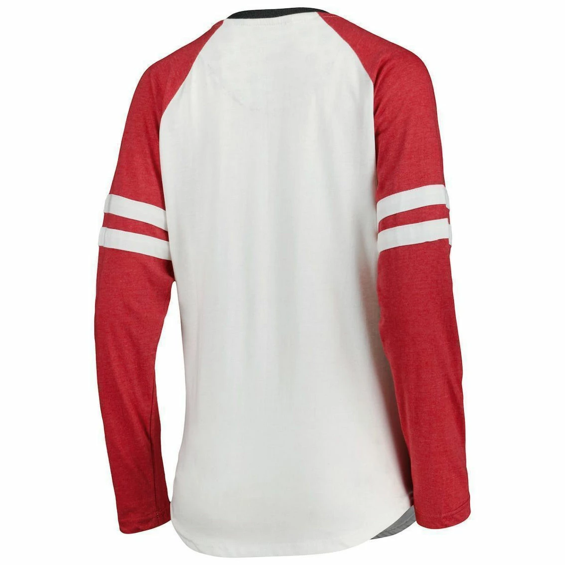 Women's Pressbox White/Crimson Alabama Crimson Tide Brooking Sleeve Stripe Raglan Long Sleeve T-Shirt 6 Women's Pressbox White/Crimson Alabama Crimson Tide Brooking Sleeve Stripe Raglan Long Sleeve T-Shirt - Image 4