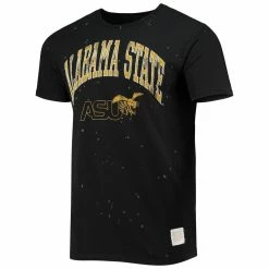 Original Retro Brand Men's Black Alabama State Hornets Bleach Splatter T-Shirt -Nike Sales Store DSCO1148316423 1007 ALT2