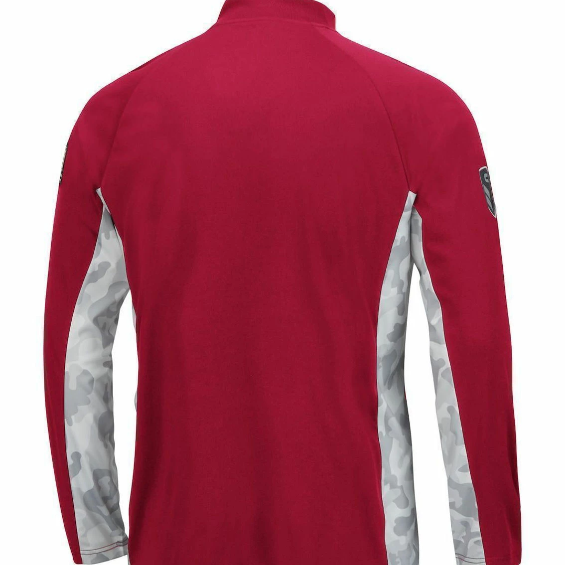 Colosseum Men's Crimson Alabama Crimson Tide OHT Military Appreciation Snow Cruise Raglan 1/4-Zip Jacket 6 Colosseum Men's Crimson Alabama Crimson Tide OHT Military Appreciation Snow Cruise Raglan 1/4-Zip Jacket - Image 4