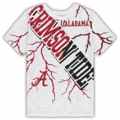 Outerstuff Preschool Heathered Gray Alabama Crimson Tide Highlights Lightning Oversized T-Shirt
