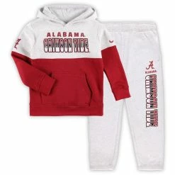 Outerstuff Infant Heather Gray/Crimson Alabama Crimson Tide Playmaker Pullover Hoodie & Pants Set