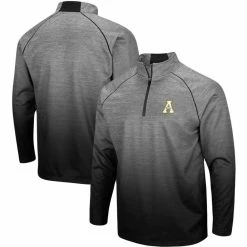 Colosseum Men's Heathered Gray Appalachian State Mountaineers Sitwell Sublimated Quarter-Zip Raglan Pullover Jacket