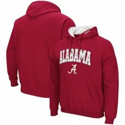 Colosseum Men's Crimson Alabama Crimson Tide Arch & Logo 3.0 Pullover Hoodie -Nike Sales Store DSCO1148320435 2840 ALT1