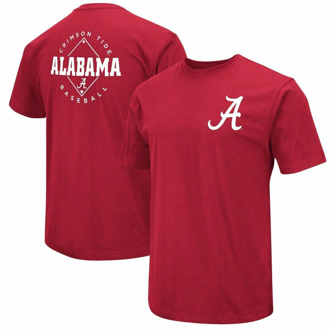 Colosseum Men's Crimson Alabama Crimson Tide Baseball On-Deck 2-Hit T-Shirt 4 Colosseum Men's Crimson Alabama Crimson Tide Baseball On-Deck 2-Hit T-Shirt - Image 2