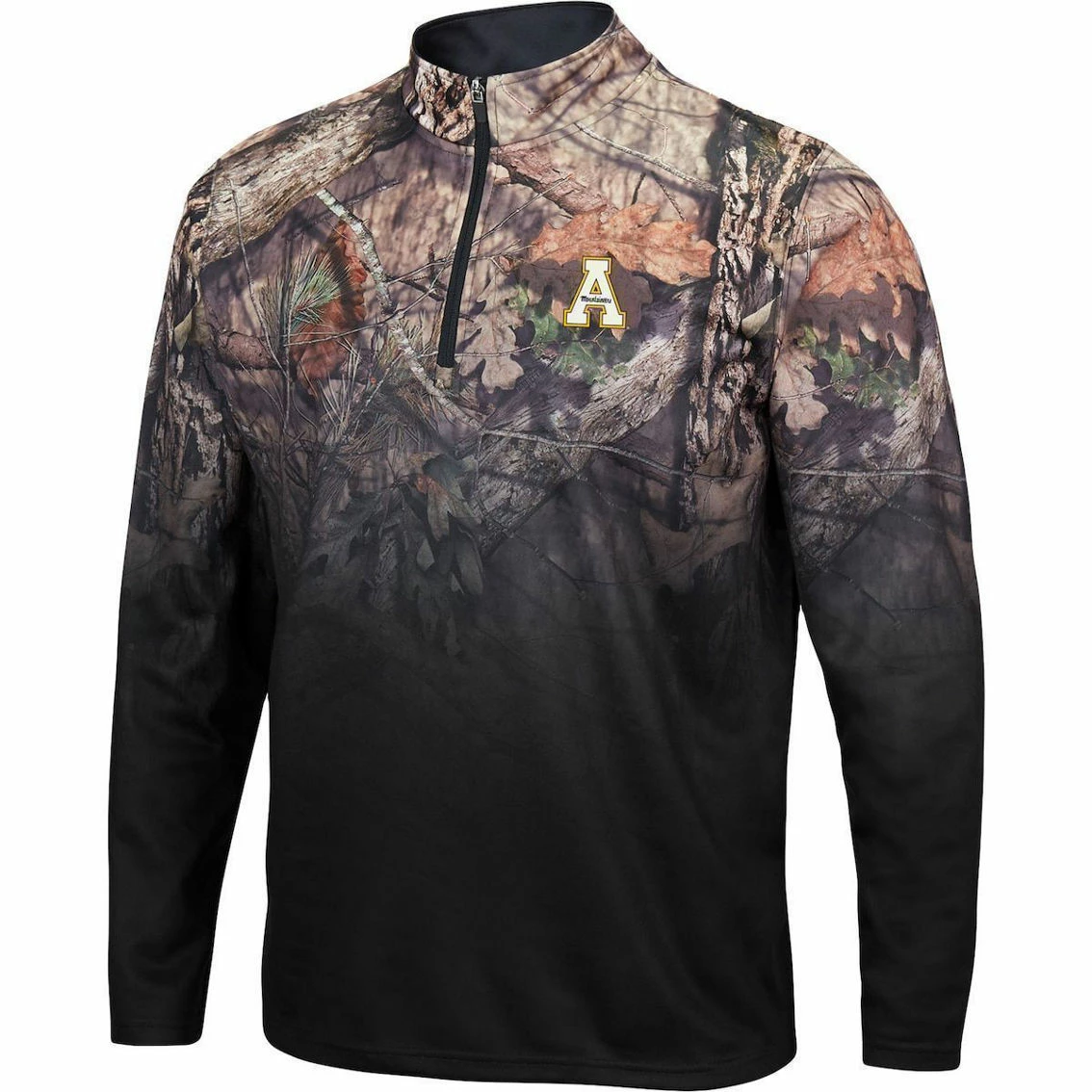 Men's Colosseum Black Appalachian State Mountaineers Mossy Oak Fleet II Quarter-Zip Jacket 5 Men's Colosseum Black Appalachian State Mountaineers Mossy Oak Fleet II Quarter-Zip Jacket - Image 3