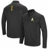 Colosseum Men's Heathered Black Appalachian State Mountaineers Audible Windshirt Quarter-Zip Pullover Jacket