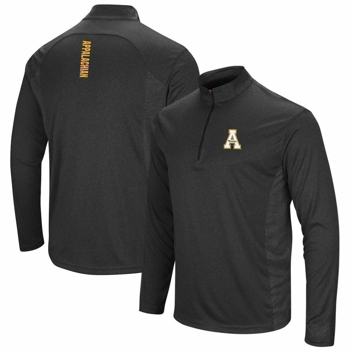 Colosseum Men's Heathered Black Appalachian State Mountaineers Audible Windshirt Quarter-Zip Pullover Jacket 4 Colosseum Men's Heathered Black Appalachian State Mountaineers Audible Windshirt Quarter-Zip Pullover Jacket - Image 2