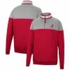 Colosseum Men's Crimson/Heather Gray Alabama Crimson Tide Be The Ball Quarter-Zip Top -Nike Sales Store DSCO1150299392 2840
