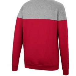 Colosseum Men's Crimson/Heather Gray Alabama Crimson Tide Be The Ball Quarter-Zip Top -Nike Sales Store DSCO1150299392 2840 ALT3