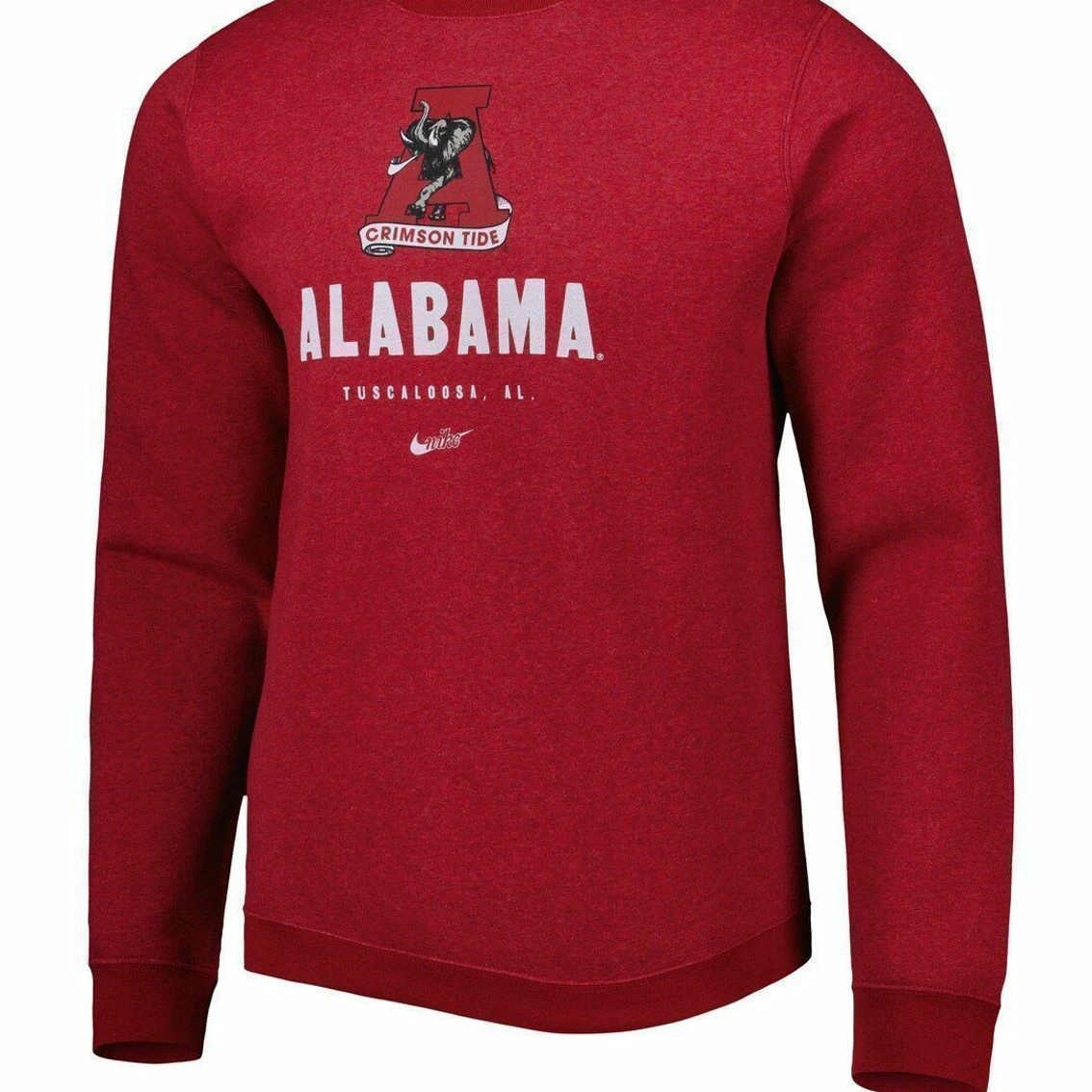 Men's Nike Crimson Alabama Crimson Tide Vault Stack Club Fleece Pullover Sweatshirt 5 Men's Nike Crimson Alabama Crimson Tide Vault Stack Club Fleece Pullover Sweatshirt - Image 3