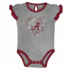Outerstuff Girls Newborn & Infant Crimson/Heather Gray Alabama Crimson Tide Too Much Love Two-Piece Bodysuit Set 9 Outerstuff Girls Newborn & Infant Crimson/Heather Gray Alabama Crimson Tide Too Much Love Two-Piece Bodysuit Set -Nike Sales Store DSCO1150498621 2840 ALT3