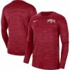 Men's Nike Crimson Alabama Crimson Tide Sideline Game Day Velocity Performance Long Sleeve T-Shirt -Nike Sales Store DSCO1150498646 2840