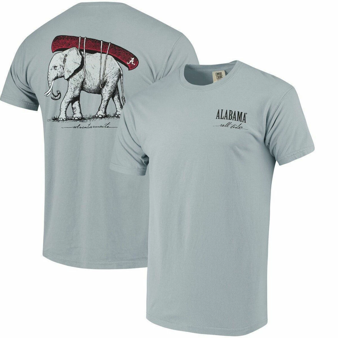 Image One Men's Gray Alabama Crimson Tide Canoe Local Comfort Colors T-Shirt 4 Image One Men's Gray Alabama Crimson Tide Canoe Local Comfort Colors T-Shirt - Image 2