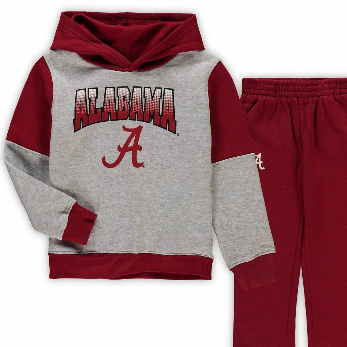 Outerstuff Preschool Gray/Crimson Alabama Crimson Tide Sideline Hoodie & Pants Set 4 Outerstuff Preschool Gray/Crimson Alabama Crimson Tide Sideline Hoodie & Pants Set - Image 2