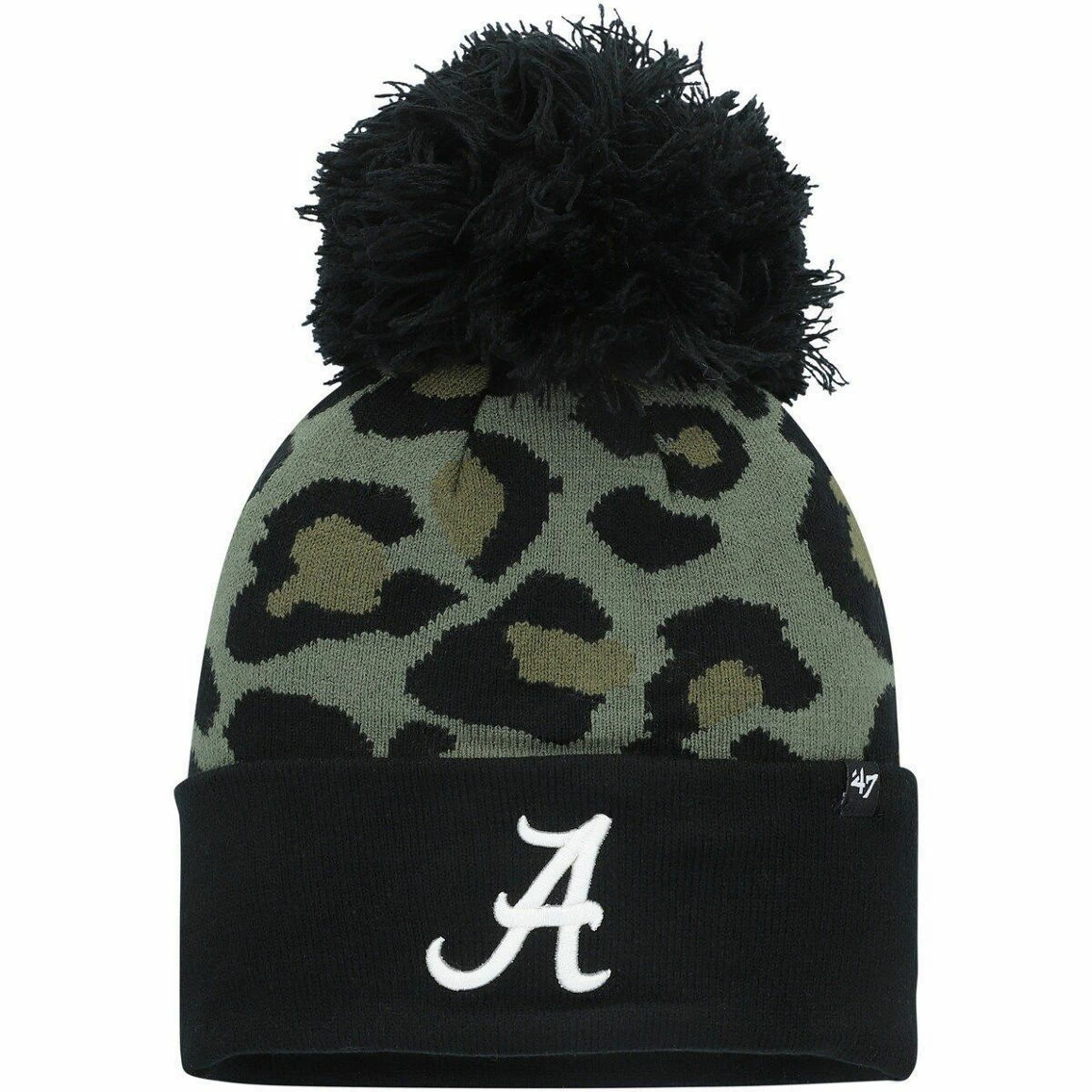 '47 Women's Hunter Green Alabama Crimson Tide Bagheera Cuffed Knit Hat With Pom 4 '47 Women's Hunter Green Alabama Crimson Tide Bagheera Cuffed Knit Hat With Pom - Image 2